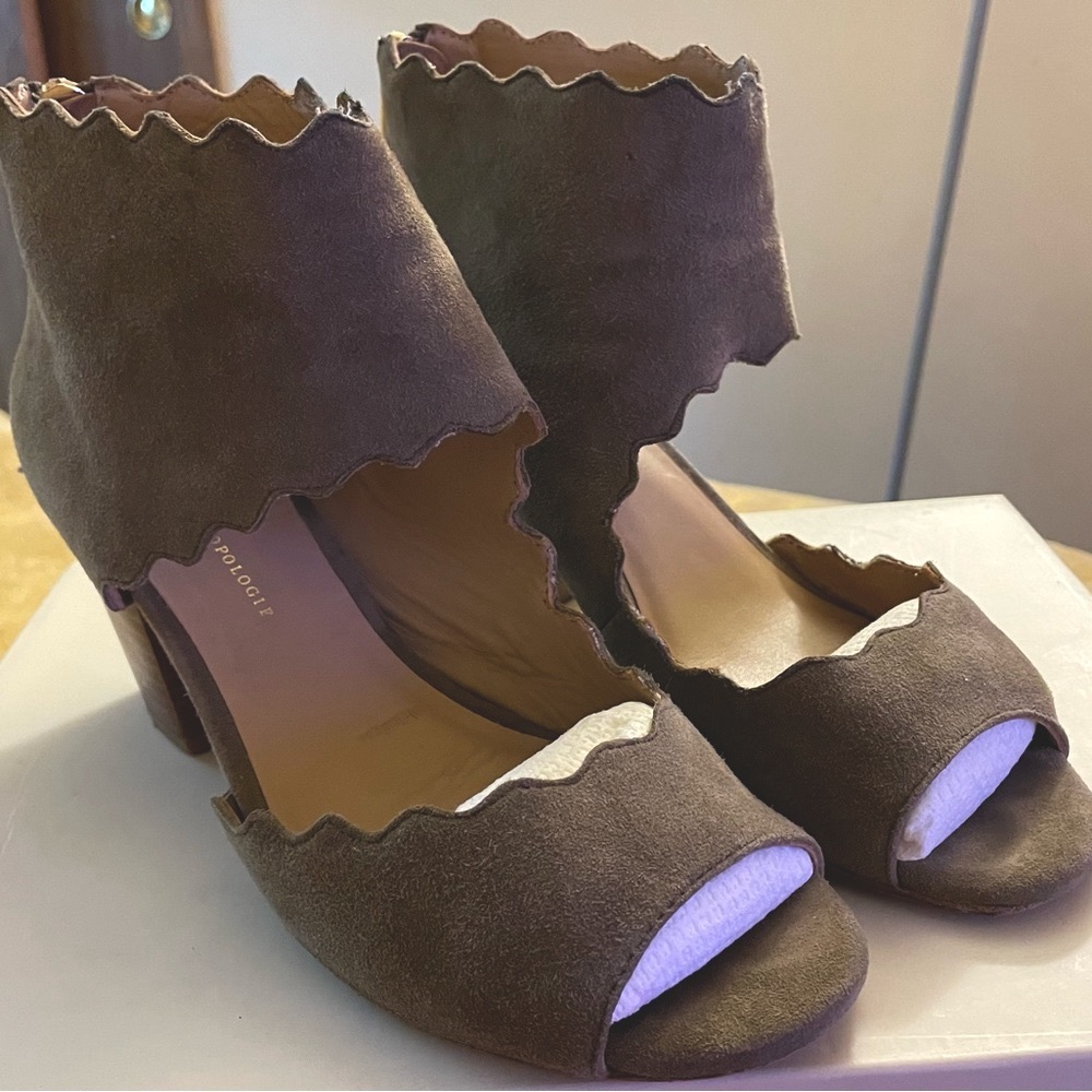 Olive Lux Leather Anthropologie Shoes SALE